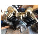 Twin‑Cylinder Air Compressor Pump – V‑Style Cast Iron Unit