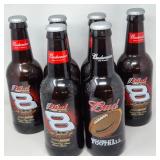 Budweiser Collectible Bottles – 5 Dale Jr NASCAR & 1 Football Edition