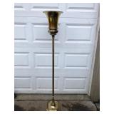Mid-Century Brass Torchiere Floor Lamp – Hollywood Regency Style