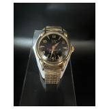 Benrus 3‑Star Gold‑Tone Self‑Winding Men’s Wristwatch – Working