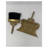Andrea by Sadek Brass Hearth Brush & Dustpan – Made in India