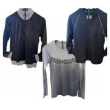 Victoria’s Secret & VSX Sport Navy Jackets with Patterned Gray Top