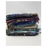 Mixed Lot of Scarves, Shawls & Table Coverings — Various Materials