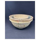 Vintage Texas Ware & Boonton Melamine Speckled Bowls