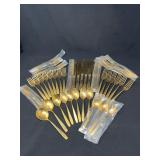 Mixed Brass Flatware Set — Worthy & Autumn Symphony Markings