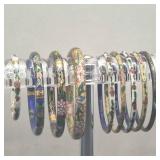 Cloisonné Multi-Color Bangle Bracelet Collection
