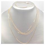 14k Gold Elegant Chains & Bracelet