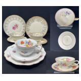 Five Porcelain Tea Sets – Trios and Duos, Mixed Makers