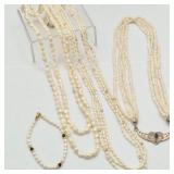Genuine Seed Pearl Necklaces - One with 14k Accents
