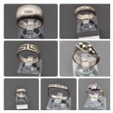 Sterling Ring Assortment, Sizes 4–8