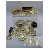 Michael Kors Gold‑Tone Hardware Lot – Logos, Buckles & Bag Parts