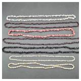 Natural Stone Necklace Strands: Garnet, Onyx, Rhodonite & Agate