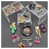 Vintage Rhinestones - Brooches, Earrings - Coro, BSK, Marvella & More