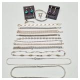 Sterling Jewelry Mix– Bracelets, Chains, Pendant & Artisan Earrings
