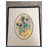 Original Textured Acrylic Botanical Painting by Sato (Signed 佐藤)