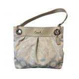 Coach “Ashley” Handbag, Style 21021E – Signature Metallic Fabric