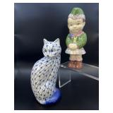Andrea of Sadek Porcelain Cat & Gort China Boy Statues