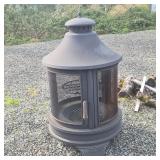 Outdoor Firepit – Mesh-Screen Wood Burner with Hinged Door