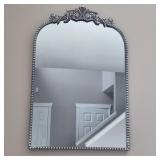 Steel Grey Wall Mirror - Tack & Scroll Motif