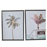 Palm Trees & Surf Framed Canvas Prints - 18 Inch x 24 Inch