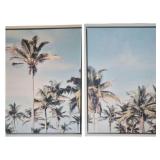 Palm Tree Canvas Print Pair