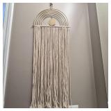 Twist String Wall Décor with Metal Sun & Rainbow Motif