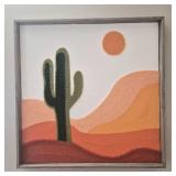 Desert Bloom Cactus String Framed Wall Art