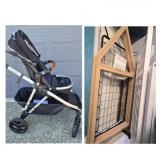 Mockingbird Single‑to‑Double Stroller & House‑Style Crib (Unassembled)