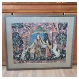 Framed Handmade Petit Point Tapestry