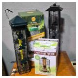 Bird Feeders + Two Tubs of Mixed Bird Seed	