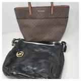 Michael Kors Handbags: Signature Brown Tote & Black Snakeskin Hobo