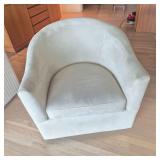 Pottery Barn Microfiber Swivel Chair