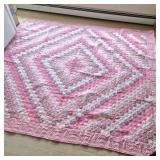 Vintage Pink Hues Patchwork Quilt