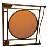 Contemporary Sculptural Metal Frame Wall Mirror