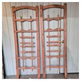 Two Wood Trellises - Arched Tops