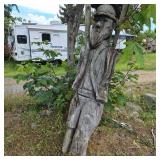Hand Carved Wood Peg Leg Sailor Captain Sculpture
