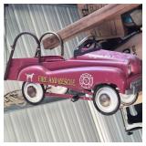 Vintage Red Metal Rescue Pedal Car Engine No.7