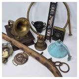 Mixed Metal Vintage Collection Brass, Iron & Patina Decor Lot