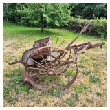 Rustic Steel Horse-Drawn Potato Planter (Yard Art)
