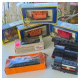 Vintage HO Train Collection: AHM, Con-Cor & Roco Mixed Lot (9 Pieces)