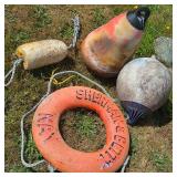 Vintage Maritime Floats & Life Preserver Nautical Decor