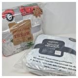 Two Berkshire Holiday Plush Throws Decorative & Textured Velvet (#1)	