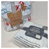 Two Berkshire Holiday Plush Throws - Decorative & Textured Velvet (#2)