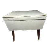 Mid-Century Sewing Ottoman, Patterns & Supplies