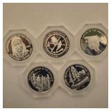 1976 Franklin Mint Indian Tribal Nations .999 Silver Proof Rounds