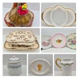 Assorted Vintage Serving Vessels - Porcelain & Fire King Glass