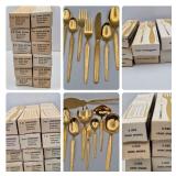 Vintage Royalton 'Elegance in Gold' Flatware Set for 12