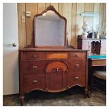 Antique Gregory Furniture Art Deco Dresser & Detachable Mirror