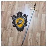 USMC Plaque & Wilkinson Etched Sword of Honor