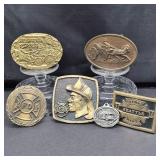 Vintage Firefighter Belt Buckles & Pendant (#3)